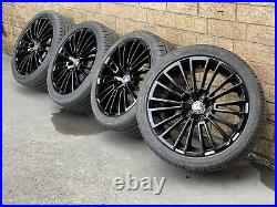 4x GENUINE HOLDEN HSV GRANGE 19 GLOSS BLACK WHEELS GOOD TYRES VF VE COMMODORE