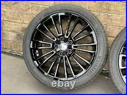 4x GENUINE HOLDEN HSV GRANGE 19 GLOSS BLACK WHEELS GOOD TYRES VF VE COMMODORE