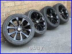 4x Genuine Holden Commodore Vf Ve 18 Sv6 Black Wheels With Michelin Tyres