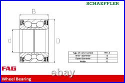 713 6446 50 FAG Wheel Bearing Kit for, HOLDEN, HSV, OPEL, VAUXHALL