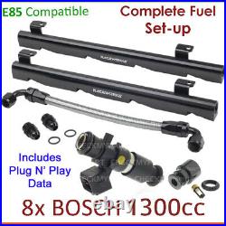 8X BOSCH 1300CC E85 INJs/FUELRAIL SETUP For HOLDEN HSV COMMODORE SS Group A VN