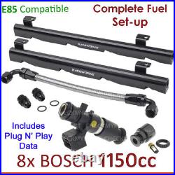 8x BOSCH 1150cc E85 Injectors& FuelRail Set-up For Holden HSV Commodore SV LE VN
