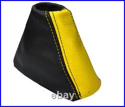 Black Yellow Fits Holden Commodore Vy Vz Ss Hsv 02-06 Automatic Leather Boot