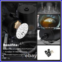 For Holden Commodore VR VS HSV GTS R Clubsport Black Oil Catch Can + Fitting Kit