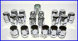 Genuine HSV / Holden Commodore VE VF WM WN Chrome Mag Wheel Nuts & Lock (Set) 22