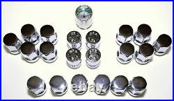 Genuine HSV / Holden Commodore VE VF WM WN Chrome Mag Wheel Nuts & Lock (Set) 22