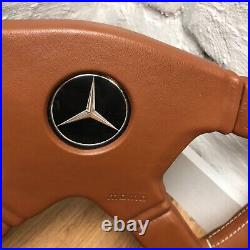 Genuine Mercedes OEM Momo 380mm brown tan leather steering wheel. SUPERB! 7A