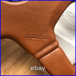 Genuine Mercedes OEM Momo 380mm brown tan leather steering wheel. SUPERB! 7A