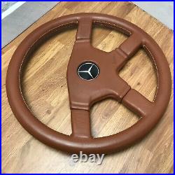 Genuine Mercedes OEM Momo 380mm brown tan leather steering wheel. SUPERB! 7A