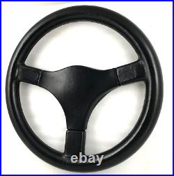 Genuine Momo C36 Master, 360mm black leather, 3 spoke steering wheel. D&W. 7D