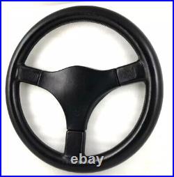 Genuine Momo C36 Master, 360mm black leather, 3 spoke steering wheel. D&W. 7D