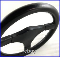 Genuine Momo C36 Master, 360mm black leather, 3 spoke steering wheel. D&W. 7D