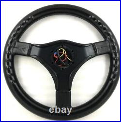 Genuine Momo C36 Master, 360mm black leather, 3 spoke steering wheel. D&W. 7D