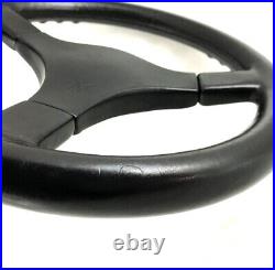 Genuine Momo C36 Master, 360mm black leather, 3 spoke steering wheel. D&W. 7D