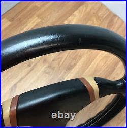 Genuine Momo Cobra 2, V35 350mm Black Leather Steering Wheel. Classic Retro. 7B