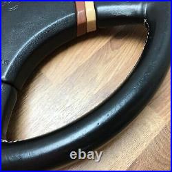 Genuine Momo Cobra 2, V35 350mm Black Leather Steering Wheel. Classic Retro. 7B