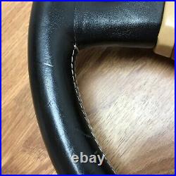 Genuine Momo Cobra 2, V35 350mm Black Leather Steering Wheel. Classic Retro. 7B