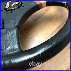 Genuine Momo Cobra 2, V35 350mm Black Leather Steering Wheel. Classic Retro. 7B