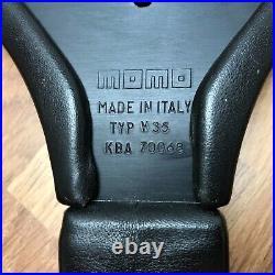 Genuine Momo Cobra 2, V35 350mm Black Leather Steering Wheel. Classic Retro. 7B