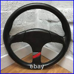 Genuine Momo D&W 360mm, D36 black leather steering wheel. Audi DTM etc. 14A