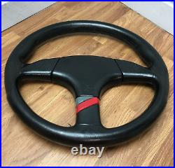 Genuine Momo D&W 360mm, D36 black leather steering wheel. Audi DTM etc. 14A