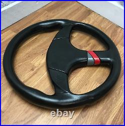 Genuine Momo D&W 360mm, D36 black leather steering wheel. Audi DTM etc. 14A