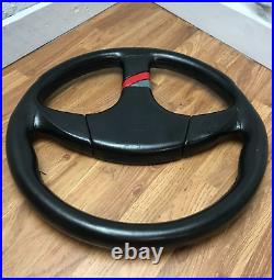 Genuine Momo D&W 360mm, D36 black leather steering wheel. Audi DTM etc. 14A