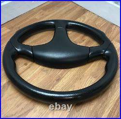 Genuine Momo D35, 350mm black leather, 3 spoke steering wheel. D&W. SUPERB! 7A