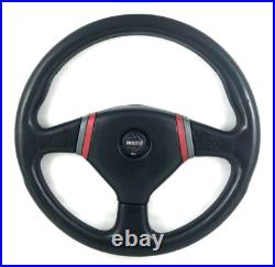 Genuine Momo D36, 360mm black leather 3 Spoke steering wheel. Retro, classic 7E