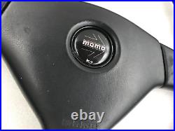 Genuine Momo D36, 360mm black leather 3 Spoke steering wheel. Retro, classic 7E