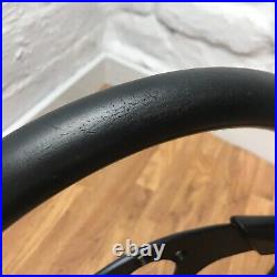 Genuine Momo D36, 360mm black leather steering wheel with horn. 1993 Classic 7D