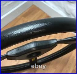 Genuine Momo Ferrari Cavallino 380mm black leather steering wheel. Retro. 7D