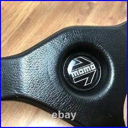 Genuine Momo Ferrari Cavallino 380mm black leather steering wheel. Retro. 7D