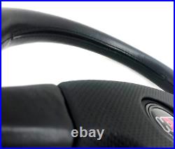 Genuine Momo Ghibli 3 black leather 3 spoke 360mm steering wheel. HDT Classic 7A