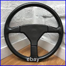 Genuine Momo Ghibli 3 spoke 370mm black leather steering wheel. Dated 1989. 7B