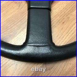 Genuine Momo Ghibli 3 spoke 370mm black leather steering wheel. Dated 1989. 7B