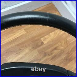 Genuine Momo Ghibli 3 spoke 370mm black leather steering wheel. Dated 1989. 7B