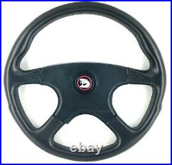 Genuine Momo Ghibli 370mm black leather steering wheel. Classic, Retro, HSV. 7B