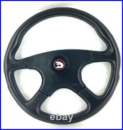 Genuine Momo Ghibli 370mm black leather steering wheel. Classic, Retro, HSV. 7B