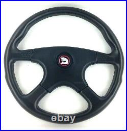 Genuine Momo Ghibli 370mm black leather steering wheel. Classic, Retro, HSV. 7B