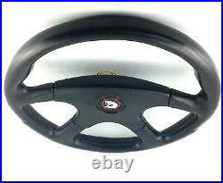 Genuine Momo Ghibli 370mm black leather steering wheel. Classic, Retro, HSV. 7B