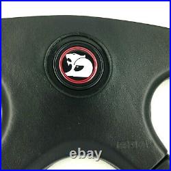 Genuine Momo Ghibli 370mm black leather steering wheel. Classic, Retro, HSV. 7B