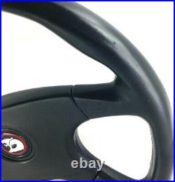 Genuine Momo Ghibli 370mm black leather steering wheel. Classic, Retro, HSV. 7B