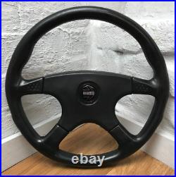 Genuine Momo Ghibli 380mm, M38 black leather steering wheel. Classic retro. 7A