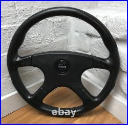 Genuine Momo Ghibli 380mm, M38 black leather steering wheel. Classic retro. 7A