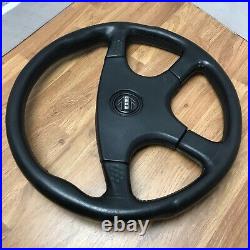 Genuine Momo Ghibli 380mm, M38 black leather steering wheel. Classic retro. 7A