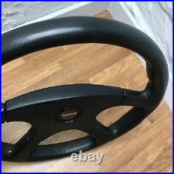 Genuine Momo Ghibli 380mm, M38 black leather steering wheel. Classic retro. 7A