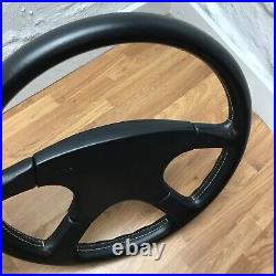 Genuine Momo Ghibli 380mm, M38 black leather steering wheel. Mazda OEM. 7C