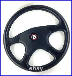 Genuine Momo Ghibli 380mm black leather steering wheel. Classic, Retro, HSV. 7A