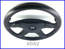 Genuine Momo Ghibli 4 360mm black leather steering wheel. Classic Retro 1995. 7A